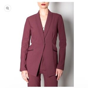 Elaine Kim Burgundy Blazer